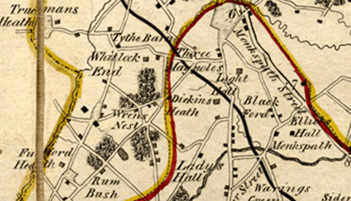 Yates's Map of Warwickshire, 1775